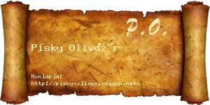 Pisky Olivér névjegykártya